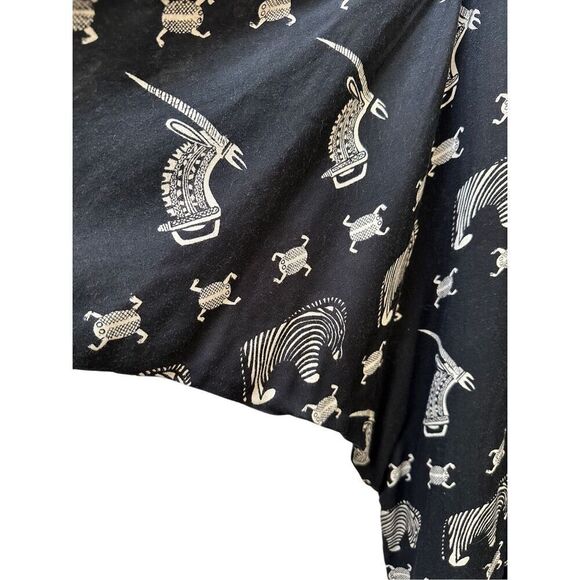 Sam Hilu Vtg artful black & white animal print open front blazer size M #42-1868 - Picture 4 of 6